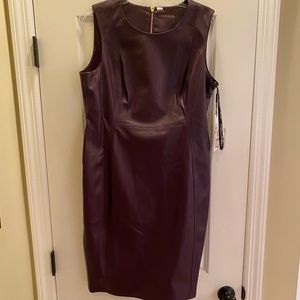 Purple faux leather dress